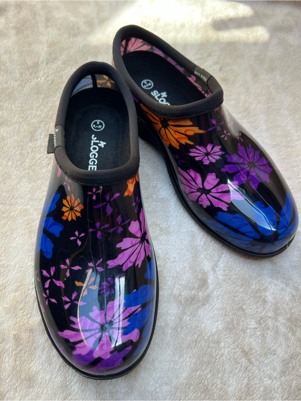 Sloggers Floral Garden Clogs – Size 8 Women’s